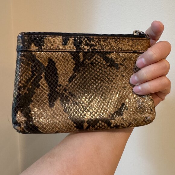 Coach Snakeskin Pattern Patent Leather Wristlet – Gently Used - Picture 3 of 10
